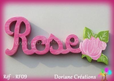 Prénom bois Rose rose
