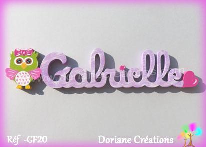 Gf 020 prenom bois gabrielle chouette
