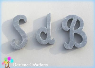 Lettres bois initiales Salle de Bain