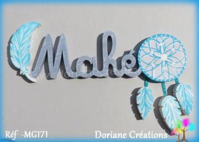 Prénom lettres en bois Mahé