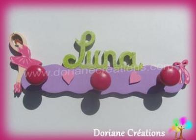 Porte-manteau danseuse avec prénom