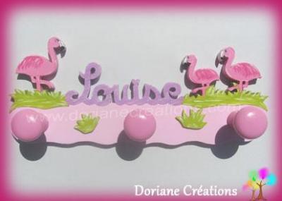 00 Portemanteau flamants roses prénom Louise