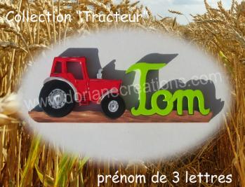 Prenom en bois tracteur 3l