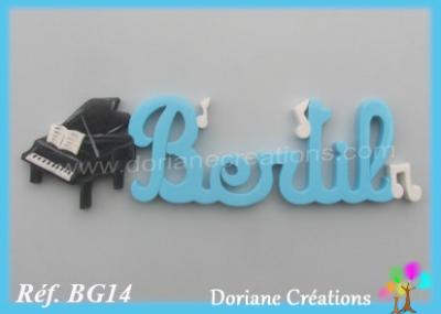 07- Prénom lettres bois thème piano