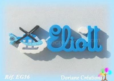 Prénom lettres en bois Eliott