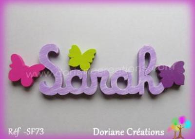 Prénom lettres en bois Sarah